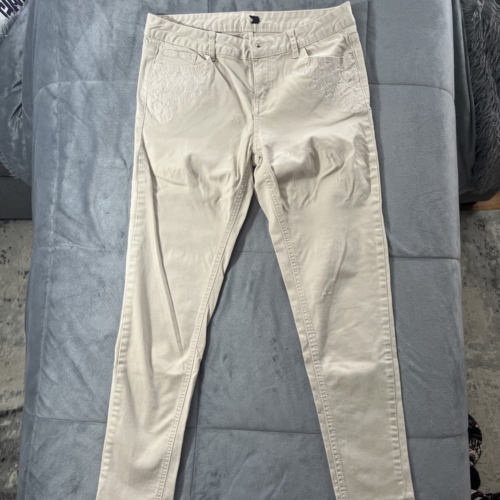 ETAM‎ Design Collection Women's Beige Casual Dress Pants Size 10 (30x waist)